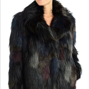 Multicolor Faux-Fur Coat: Bold Colors Subtle Tones